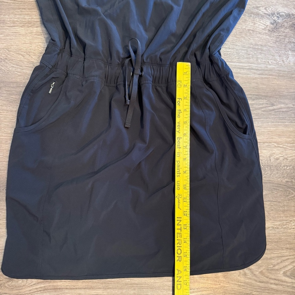 Patagonia Women's Black Fleetwith Tie Waist Mini Dress Size XL - Picture 4 of 10